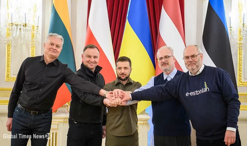 Zelenskky meets leaders from Poland, Lithuania, Latvia, Estonia