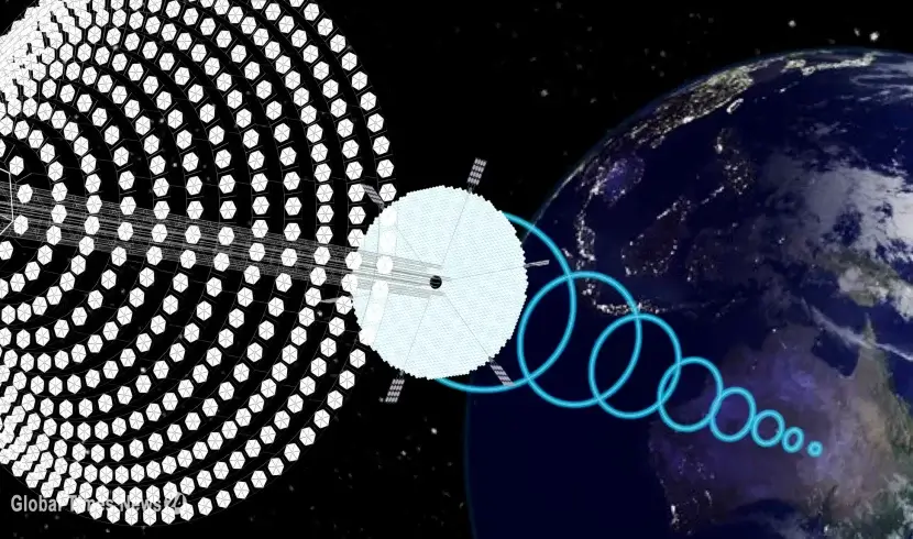 Solar power station in space to beam electricity to Earth