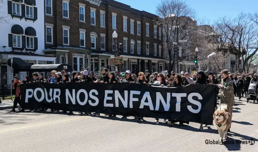 Québec : la manifestation du Pain et des Forêts pour la fête des Mères