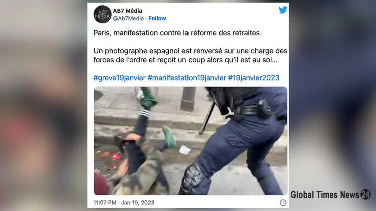 Paris: un homme amputé d'un testicule après un coup de matraque lors de la manifestation de jeudi