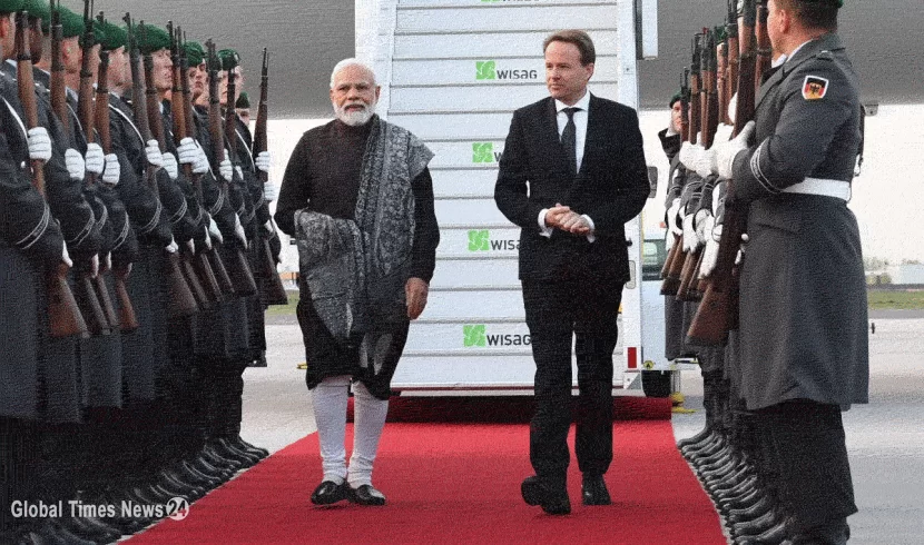 भारत के प्रधान मंत्री नरेंद्र मोदी बर्लिन पहुंच गये